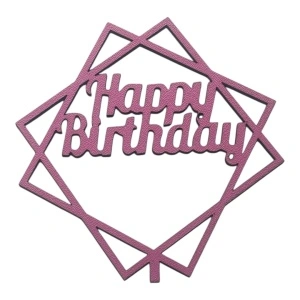 Mali toper Happy Birthday kocka (roze)