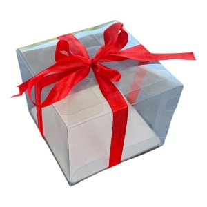 Transparentna kutija za mini tortice – 12×12×9,5 cm (PET plastika)