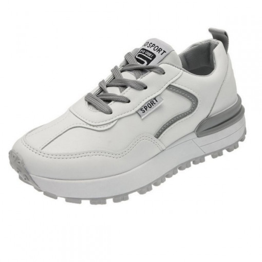 Pantofi sport dama AD46, model alb/gri