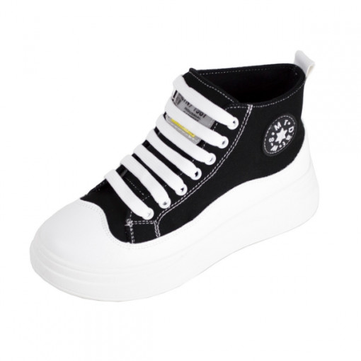 Pantofi sport dama AD20, model alb - negru