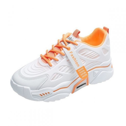 Pantofi sport dama AD36, model alb / orange