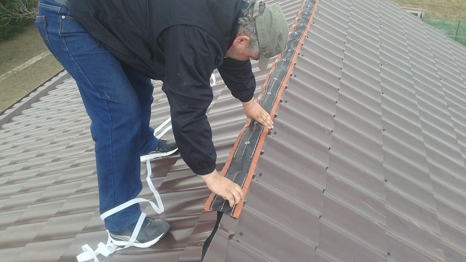 Montaj bandă ventilare coamă Geo Vent – vedere generală