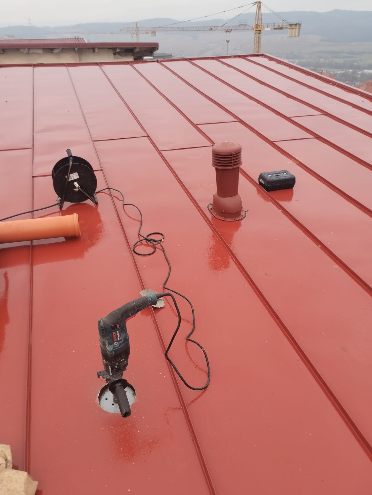 Montaj coș ventilație tablă fălțuită Wirplast 125mm – vedere generală