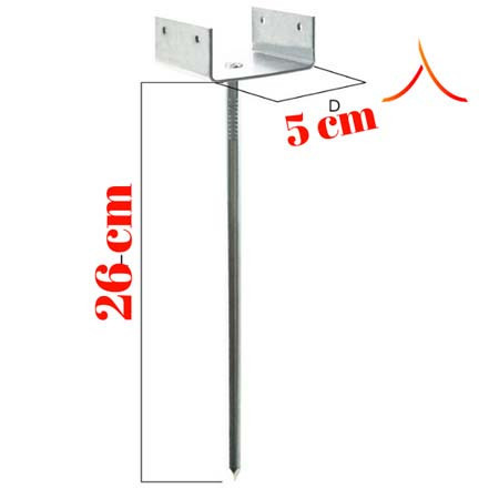 Cui fixare șipcă de coamă 26 cm x 5 cm
