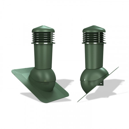 Coș ventilatie șindrila bituminoasă PLUS Ø 125 mm verde