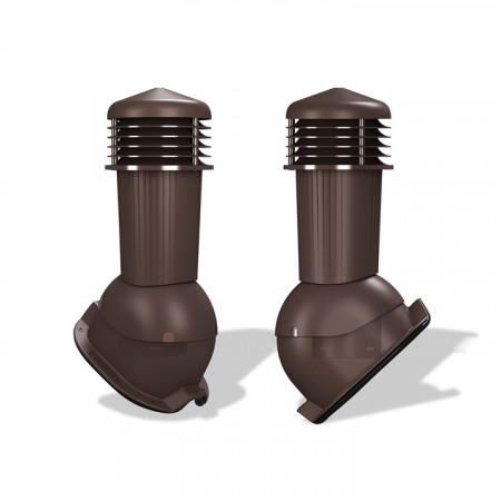 Coș ventilatie tablă cutată H18 PLUS Ø 125 mm maro