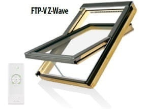 Fereastra de mansarda Fakro FTP-V U3 Z-Wave cu rama EZV-A + XDP