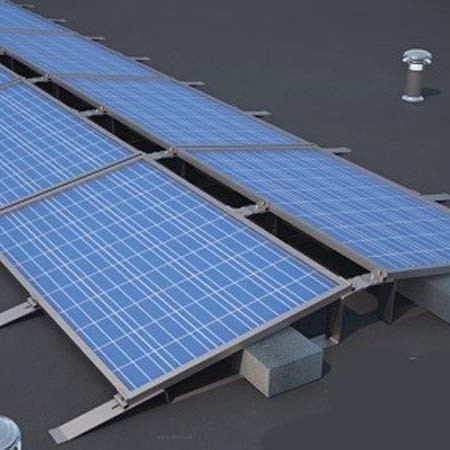 KIT structura montaj panouri fotovoltaice acoperiș terasă 25 buc