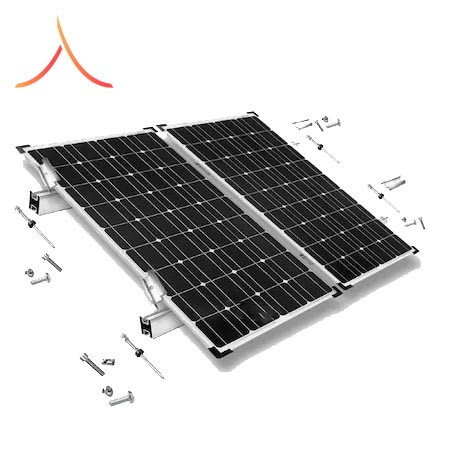 Kit structura montaj 2 panouri fotovoltaice acoperis metalic