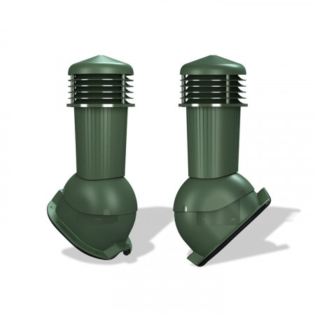 Coș ventilatie tablă cutată H18 PLUS Ø 125 mm verde