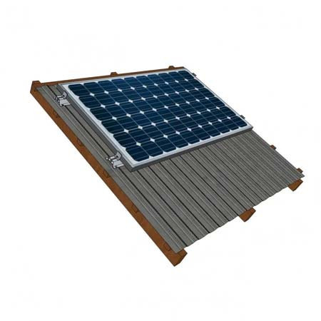 Kit structura MINI montaj 1 panou fotovoltaic acoperis metalic