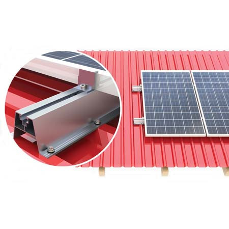 Kit structura MINI montaj 3 panouri fotovoltaice acoperis metalic