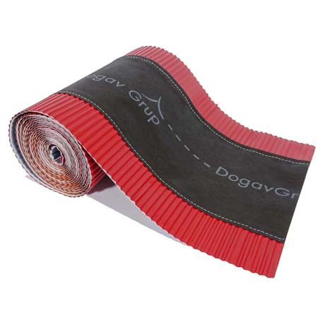 Bandă ventilare coamă Geo Vent 30 cm x 5 m RAL 3011 roșu