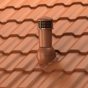 Coș de ventilație Ø 125 mm pentru țiglă metalică Profil D (Sistem complet)
