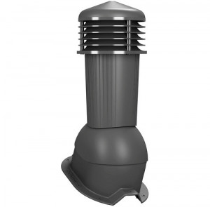 Coș ventilatie tablă cutată H35 PLUS Ø 125 mm gri antracit