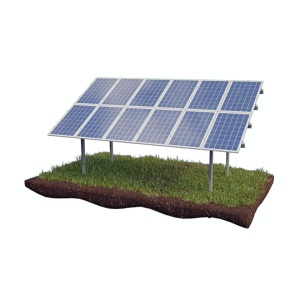 Kit Structură Montaj 4 Panouri Fotovoltaice pe SOL | Oțel S350 | Unghi Reglabil | 2 x 2