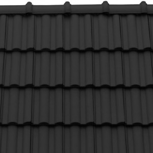 Tondach tigla ceramica Twist, Twiston 9 negru satinat