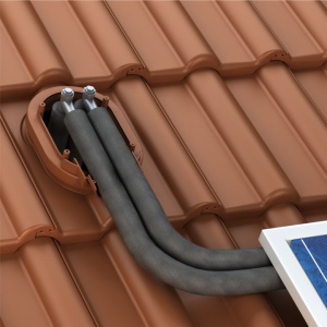 Sistem etanșare cabluri fotovoltaice pentru acoperiș țiglă Adria