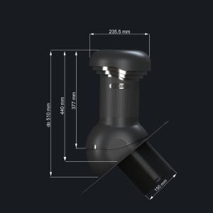 Coș Aerisire Șindrilă bituminoasă Pro Ø150 mm - Img 2