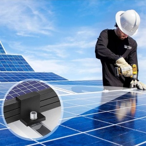 Sistem prindere panouri fotovoltaice de capăt