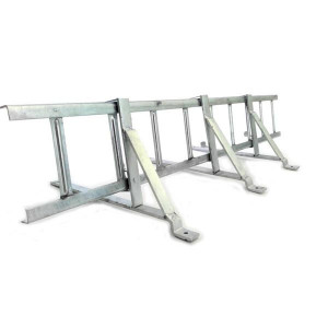 Set Parazăpadă Tip Grilaj ZINCAT 3m, Complet cu 3 Suporți pentru Țiglă Metalică