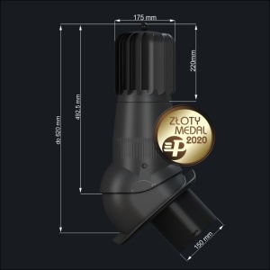 Coș rotativ de ventilație Turbo Perfekta EVO tigla metalica - Img 4