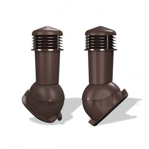Coș ventilare tablă cutată H 18 Plus Ø 125 mm maro