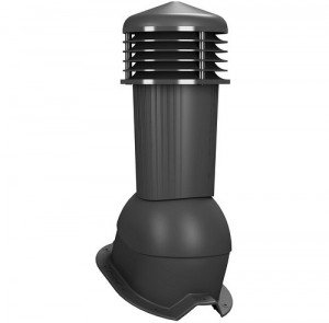 Coș ventilatie tablă cutată H35 PLUS Ø 125 mm antracit