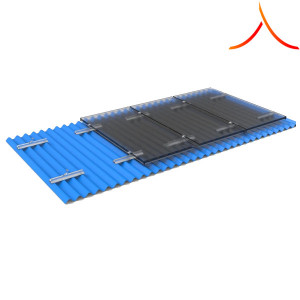 Kit MINI Rail montaj 8 panouri fotovoltaice acoperis metalic