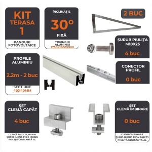 kit complet montaj panouri solare 1 module