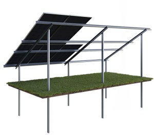 Sistem fixare panouri fotovoltaice bifaciale pe sol