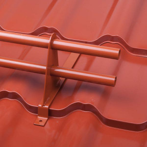 Set Parazăpadă Cilindrică 2m, Complet cu 3 Suporți pentru Țiglă Metalică – Protecție Acoperiș