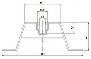 Sina MINI montaj panou solar fotovoltaic EPDM 40 x 300 mm