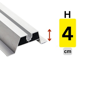 Șină Mini Rail Aluminiu 40 mm pentru Panouri Fotovoltaice – Montaj Tablă Trapezoidală