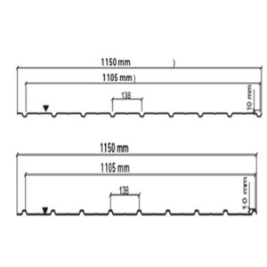 Tablă Cutată Wetterbest W10 Zincat – Profil Trapezoidal - Img 2