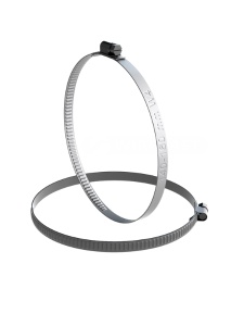 Bandă metalică din inox cu margini rotunjite pentru protecția furtunului