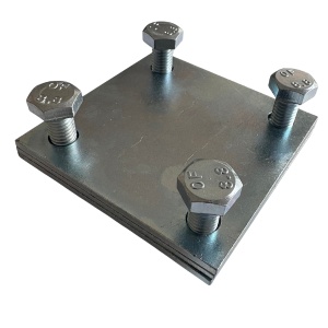 Conector Încrecișat pentru Platbandă și Platbandă (40x4 mm), Oțel Zincat la Cald