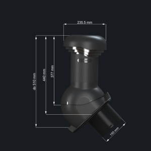 Coș Aerisire Tablă cutată Pro Ø150 mm - Img 6