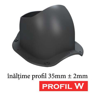 sistem aerisire acoperiș Wirplast EVO H490 mm profil W debit mare