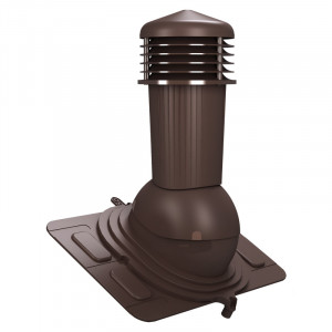 Coș ventilatie țiglă metalică PLUS Ø 125 mm Universal maro