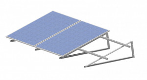 Kit structura montaj 100 panouri fotovoltaice acoperis plat, terasă