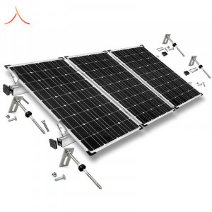 Kit Structură Montaj 3 Panouri Fotovoltaice – Acoperiș din Tablă Metalică