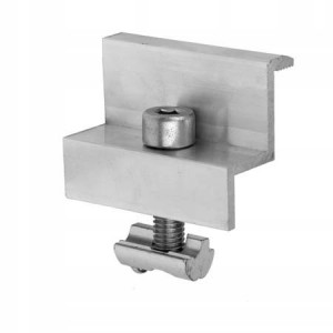 Set Clemă Capăt Fixare Panou Solar | Șurub M8x25 INOX & Piuliță | Prindere Finală PV
