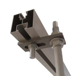 bridă fixare profil aluminiu 40x40 pe acoperiș