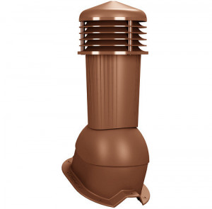 Coș ventilare tablă cutată H 35 Plus Ø 125 mm cărămiziu