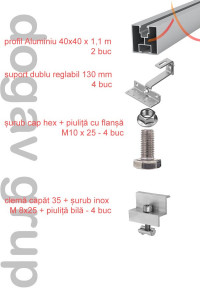 Suport panou fotovoltaic acoperiș ceramic
