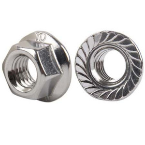 Piuliță cu guler M8 inox DIN 6923