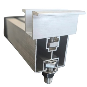 Profil aluminiu 40x40 mm pentru panouri fotovoltaice – șină de montaj - Img 2