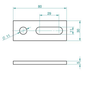 Placă de legătură structură solară oțel 5 mm