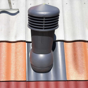 Coș de ventilație Wirplast Ø 125 mm special pentru țiglă de beton Avantaj